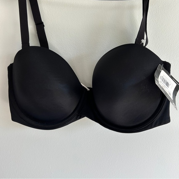 NWT Maidenform Love the Lift Natural Boost Demi T-Shirt Bra in Black/Latte 38D - Picture 3 of 5